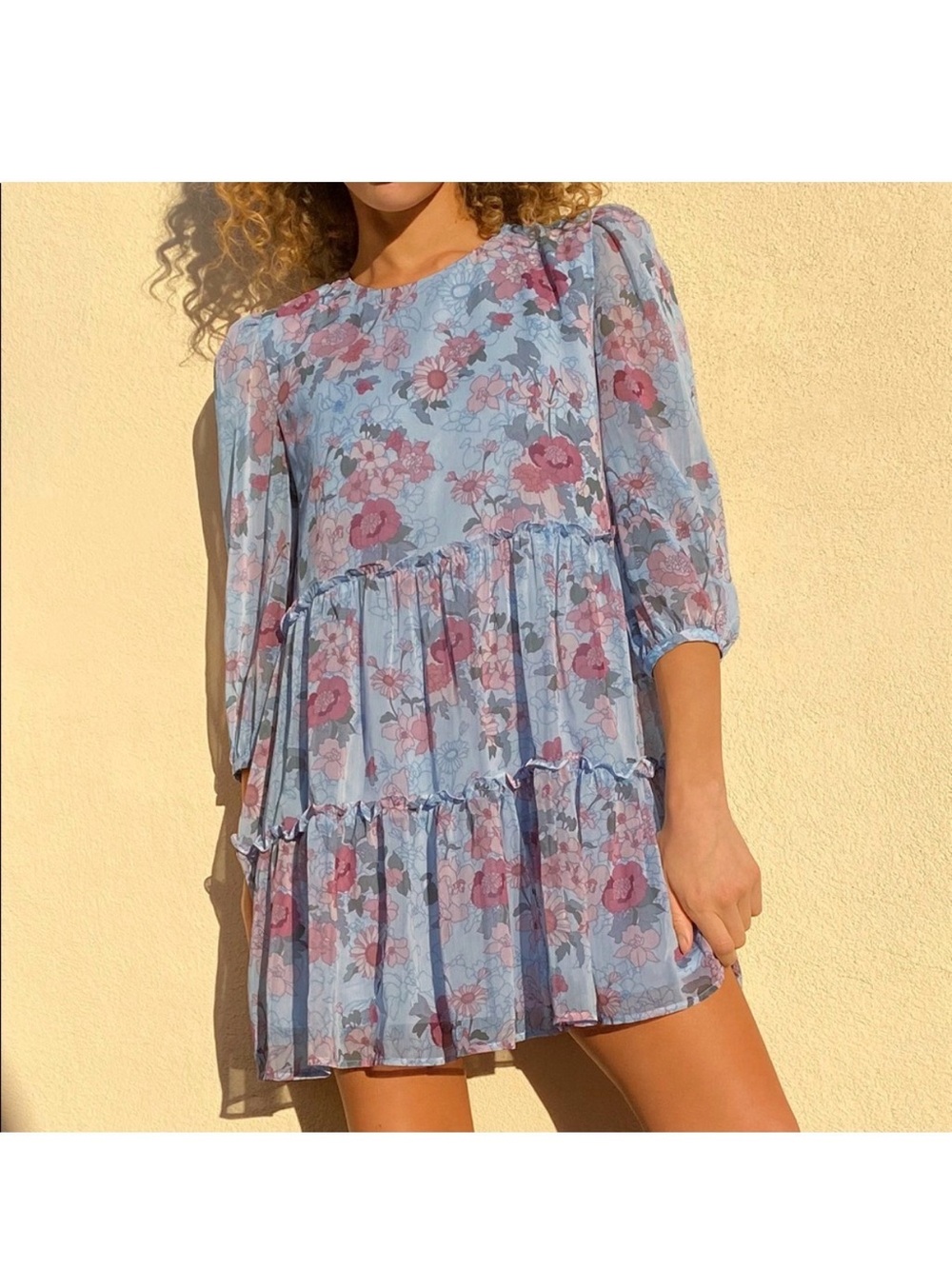 Aritzia Sunday Best Lillian Babydoll Dress Size Medium - Floral